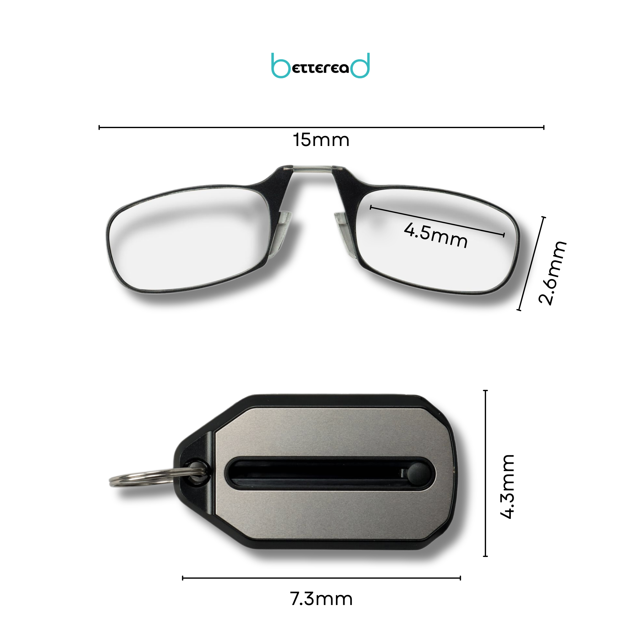 BetteRead Snap & Fold Reading Glasses